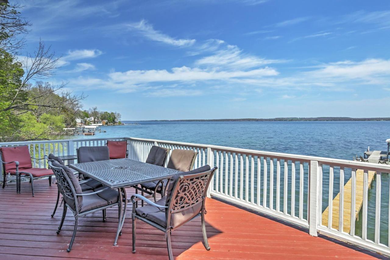 Waterfront Seneca Lake House Fire Pit And Boat Dock Geneva Exterior photo